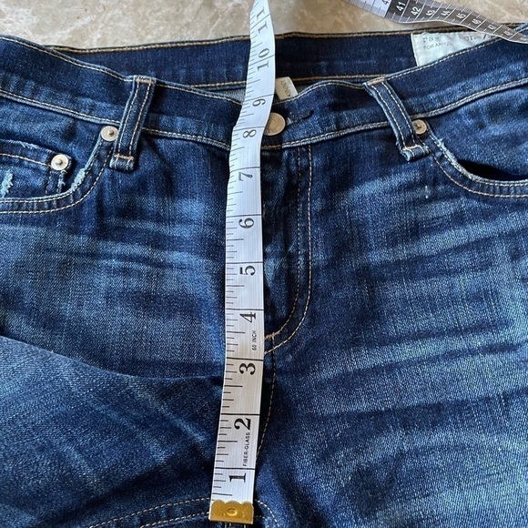 RAG & Bone mid rise blue skinny distressed jeans size 26 - Picture 11 of 11